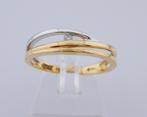 Prachtige 18 karaat Gouden Damesring Ring met Diamant, Sieraden, Tassen en Uiterlijk, Ringen, Wit, Nieuw, Ophalen of Verzenden