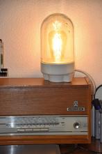 Vintage Bulley Wandlamp, Vintage licht industrieel, Gebruikt, Ophalen of Verzenden, Glas