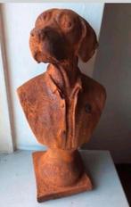 Borstbeeld Hond Jachthond Buste Hond Teckel Gietijzer Nieuw, Antiek en Kunst, Ophalen of Verzenden