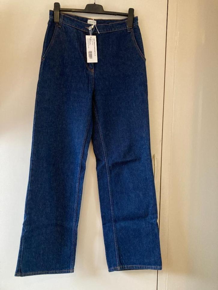 NIEUW: Magda Butrym designer denim broek, mt S, WP 750 euro, Kleding | Dames, Broeken en Pantalons, Nieuw, Maat 38/40 (M), Blauw