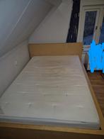 Ikea Malm bed 140x200 + nachtkastje en matras, Huis en Inrichting, Slaapkamer | Bedden, Ophalen, Gebruikt, Bruin, Tweepersoons