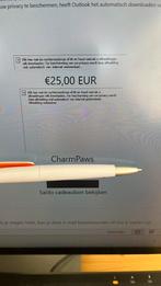 Cadeaubon waardebon €25,- nu €12,50 dier webshop Charmpaws, Ophalen, Zo goed als nieuw
