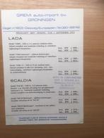 Prijslijst Lada 1200 -1500 & Scaldia 412-427-434   1973   NL, Gelezen, Ophalen of Verzenden