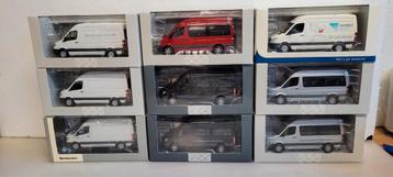9x Minichamps Mercedes Sprinter  beschikbaar voor biedingen