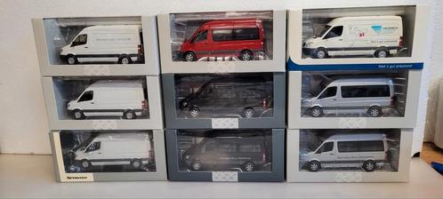 9x Minichamps Mercedes Sprinter, Hobby en Vrije tijd, Modelauto's | 1:43, Zo goed als nieuw, Ophalen of Verzenden