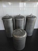 4 grote metalen voorraad bussen, Ophalen of Verzenden, Zo goed als nieuw, Minder dan 50 cm