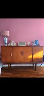 Geweldige jaren 60 Deense highboard dressoir, Ophalen, Gebruikt, 25 tot 50 cm, 150 tot 200 cm