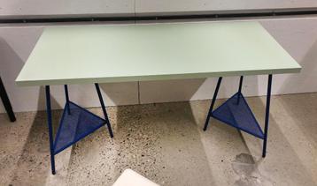 Ikea Tillslag 2x schraag blauw metaal tafelschraag/tafelblad