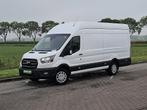 Ford Transit 350 2.0 TDCI L4H3 360Camera Navi Euro6 Verlengd, Auto's, Bestelauto's, 4 cilinders, Wit, Bedrijf, Grijs