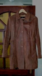 Mooie lange Lederen dames jas.100%Leder Izgst, Ophalen, Zo goed als nieuw, Maat 38/40 (M), Bruin