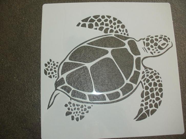 1271- KUNSTSTOF HERBRUIKBAAR SJABLOON GROOT SCHILDPAD, Hobby en Vrije tijd, Knutselen, Nieuw, Materiaal, Ophalen of Verzenden