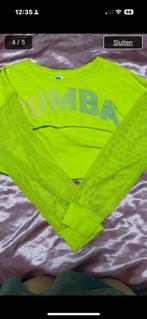 Zumba Crop Top - Maat L- Groen, Maat 38/40 (M), Ophalen of Verzenden, Groen, Fitness of Aerobics