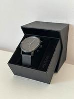 MVMT horloge Chrono leer zwart, Sieraden, Tassen en Uiterlijk, Horloges | Heren, Ophalen, Zo goed als nieuw, Leer, Overige merken