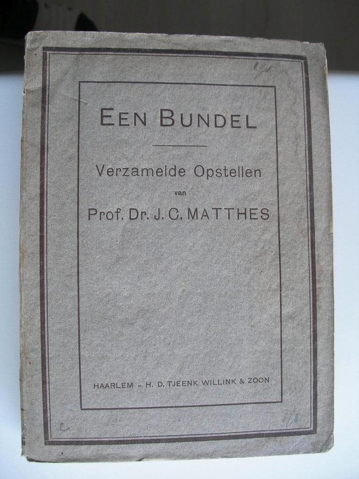 Een Bundel Verzamelde Opstellen 1913 Prof. Matthes, Boeken, Godsdienst en Theologie, Gelezen, Jodendom, Ophalen of Verzenden