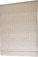 Verduisterende vouwgordijnen lichtkleurige fijne bamboe, 100 tot 150 cm, Wit, Ophalen of Verzenden, Zo goed als nieuw