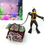 Duiker Met Schatkist Aquarium Luchtpomp Ornament / Decoratie, Ophalen of Verzenden, Nieuw, Sierelement