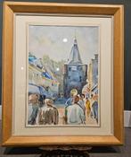 Schilderij Freek van den Berg "Stadsgezicht op Elburg', Ophalen