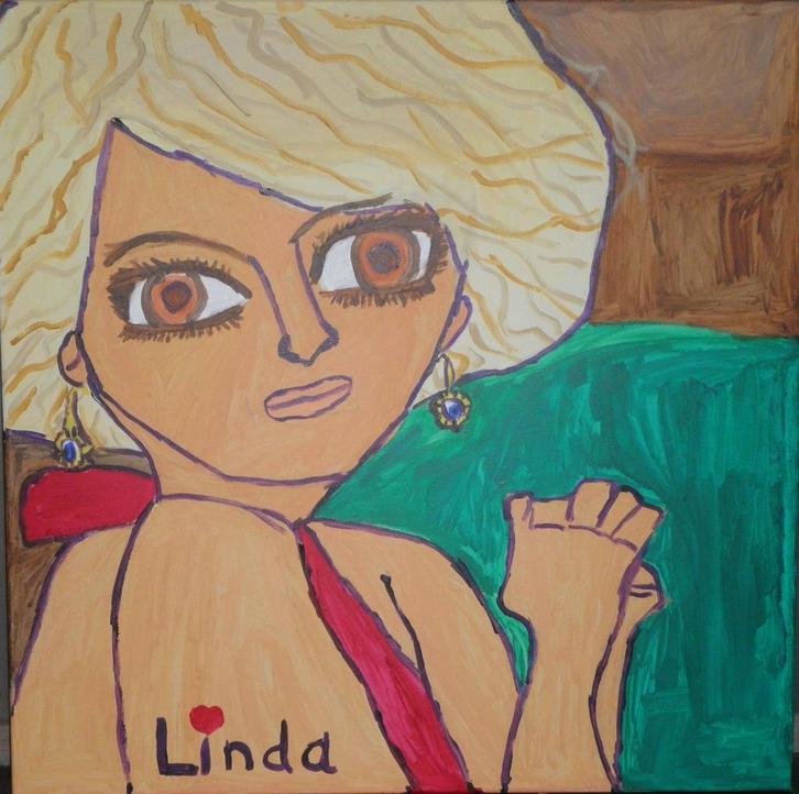 schilderij op doek vrouw, Antiek en Kunst, Kunst | Schilderijen | Modern, Ophalen