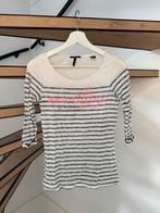 Streepshirt Maison Scotch, Wit, Ophalen of Verzenden, Zo goed als nieuw, Korte mouw