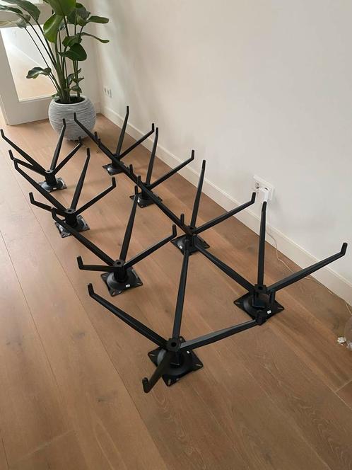 8x Metalen universele Stoelpoten, Huis en Inrichting, Stoelen, Nieuw, Vijf, Zes of meer stoelen, Metaal, Zwart, Ophalen