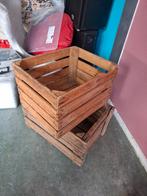 Vintage Houten Kisten - Set van 2, Minder dan 50 cm, Gebruikt, Houten kisten, Grenenhout