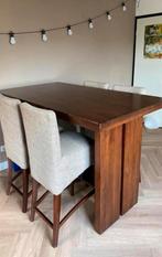 Bartafel met 6 stoelen, Huis en Inrichting, Tafels | Eettafels, Ophalen, Gebruikt, 50 tot 100 cm, Vijf personen of meer