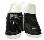Zwarte wetlook boxer met rits / boxershort glimmende sexy, Verzenden, Zwart, Boxer
