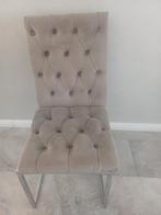 Luxe eetstoel met zachte bekleding 4x, Huis en Inrichting, Stoelen, Ophalen, Zo goed als nieuw, Metaal, Eén
