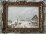Hollands winters rivierenlandschap met figuren, Ophalen of Verzenden