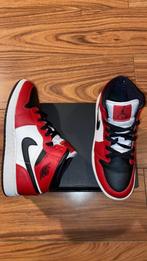 Nike Air jordan 1 Mid Black/Black-Gym Red, Kleding | Dames, Nike Air Jordan, Ophalen of Verzenden, Rood, Sneakers of Gympen