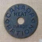Canada - WW2 - Meat Ration Token 1940, Verzenden, Overige soorten, Amerika