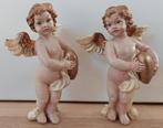 Set van 2 Nostalgische Engeltjes - Kerst Brocante 9x14., Ophalen of Verzenden, Gebruikt