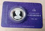 Verzilverde Commemorative munt Queen Elizabeth 1926-2022, Postzegels en Munten, Ophalen of Verzenden, Zilver