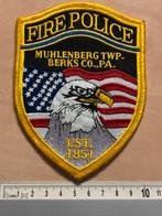 Embleem Fire Police muhlenberg twp, Verzamelen, Militaria | Algemeen, Verzenden, Landmacht, Amerika, Embleem of Badge