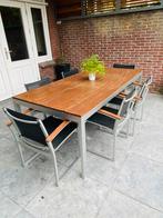 Prachtige tuinset 6 stoelen, Tuin en Terras, Tuinset, Eettafel, 6 zitplaatsen, Teakhout