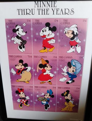 Minnie Mouse Thru The Years - Gambia Postzegels beschikbaar voor biedingen