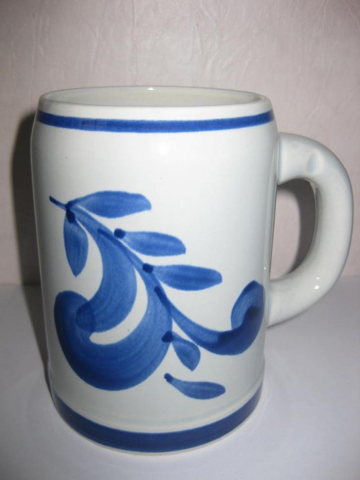 Vintage Handgemaakte  Mok/Bierpul Gemerkt 1037 1/2 Liter, Antiek en Kunst, Antiek | Porselein, Ophalen of Verzenden