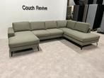 GRATIS LEVERING moderne groene u-bank 345x220, Ophalen of Verzenden, Zo goed als nieuw, Vierpersoons of meer, Stof