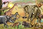 Jungledieren behang Afrikaanse Savanne VINYLbehang, Jungle, Nieuw, Wanddecoratie, Verzenden