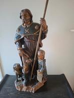 antiek houten beeld-- Chrisstoffel periode 17e eeuw., Ophalen of Verzenden