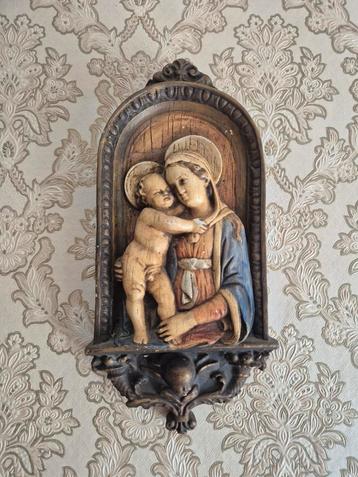 Vintage Maria met Kind Wandbeeld beschikbaar voor biedingen