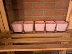 Kubus kaars houders roze, Ophalen of Verzenden, Steen of Klei, Minder dan 5 m², Dakpannen