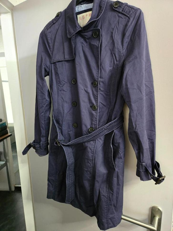 Trenchcoat van Esprit Maat 36 Donkerblauw, Kleding | Dames, Jassen | Winter, Gedragen, Maat 36 (S), Blauw, Ophalen