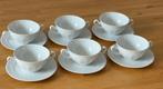 6 witte porseleinen soepkommen, Ophalen, Zo goed als nieuw, Kom(men), Overige stijlen
