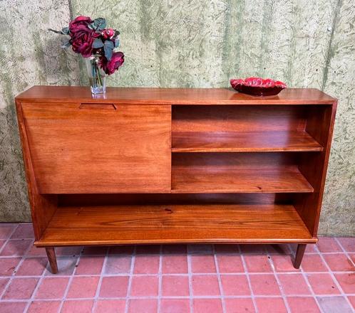 Gratis bezorging!Mid century retro vintage teak dressoir1960, Huis en Inrichting, Kasten | Dressoirs, Gebruikt, 100 tot 150 cm