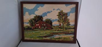 Vintage Schilderen op Nummer Landschap beschikbaar voor biedingen