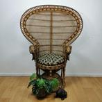 Vintage Emanuelle Pauwstoel, boho fauteuil, bamboe stoel, Riet of Rotan, Gebruikt, Ophalen of Verzenden