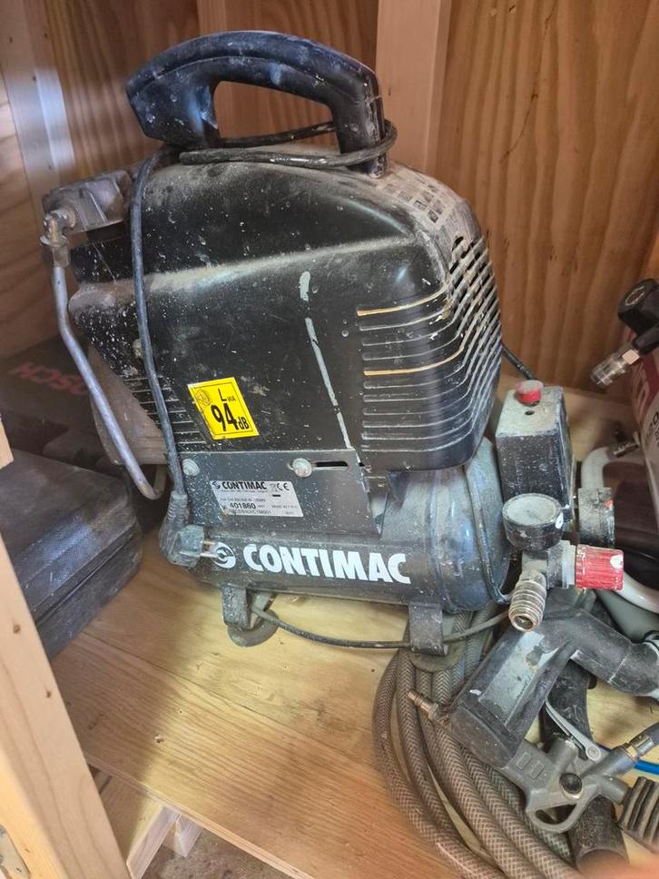 Contimac Compressor - Gebruikt, Doe-het-zelf en Verbouw, Compressors, Gebruikt, 6 tot 10 bar, Minder dan 25 liter, Minder dan 200 liter/min