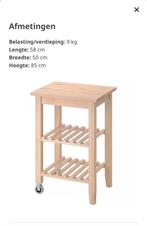 Roltafel BEKVÄM - IKEA Keukentrolley, Ophalen, Gebruikt, 50 tot 100 cm, Tafelblad