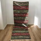 Zweeds rood groen voddenkleed, Huis en Inrichting, Stoffering | Tapijten en Kleden, 200 cm of meer, 50 tot 100 cm, Gebruikt, Rechthoekig
